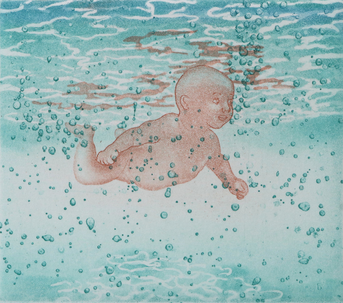 Bébé avec des bulles 
