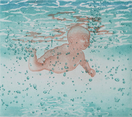Bébé avec des bulles 